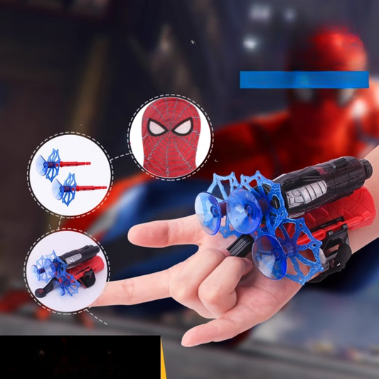 Lanzadardos con Mascara de Spider Hero Superheroe