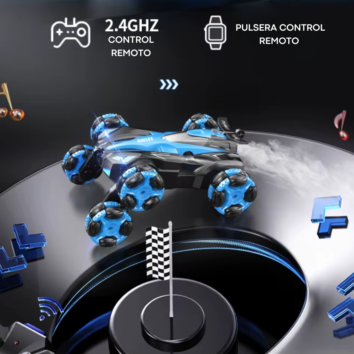 Carro control remoto 6 ruedas Todo Terreno