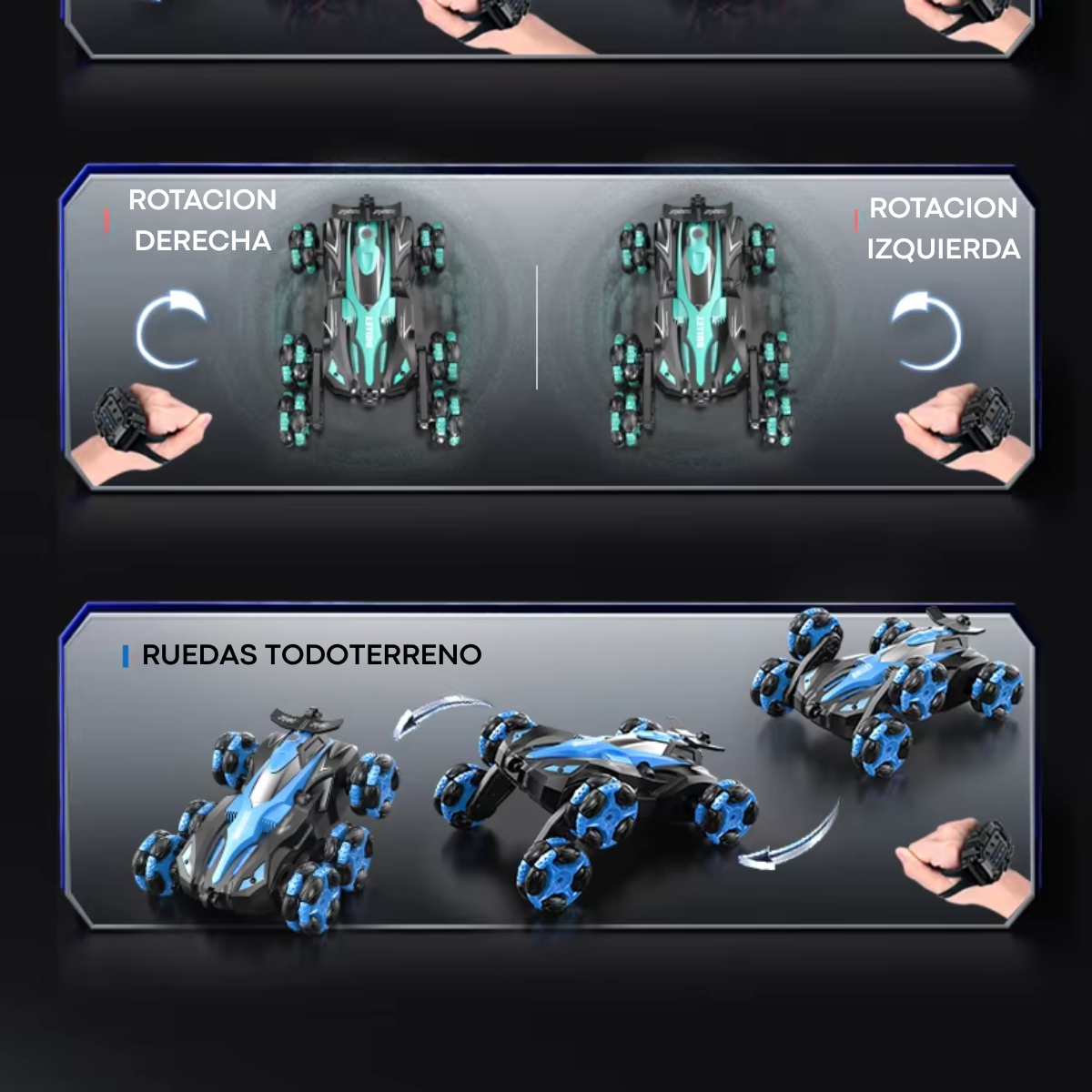 Carro control remoto 6 ruedas Todo Terreno