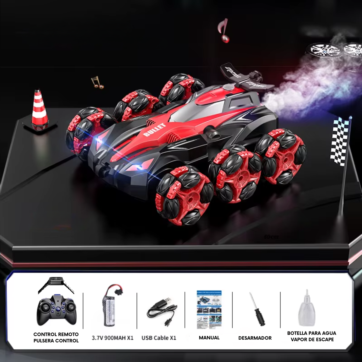 Carro control remoto 6 ruedas Todo Terreno