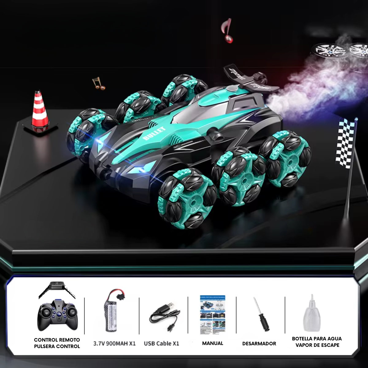 Carro control remoto 6 ruedas Todo Terreno