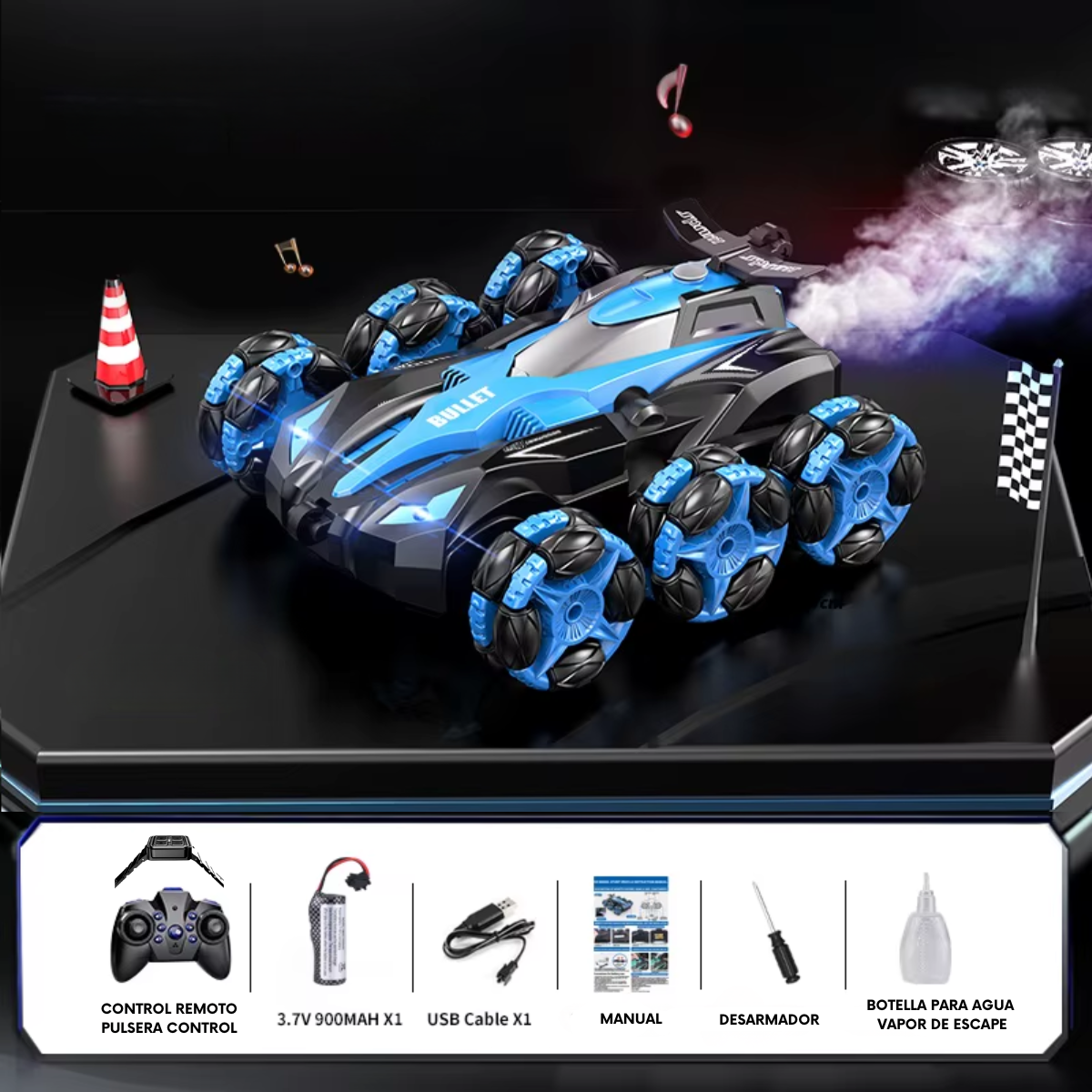 Carro control remoto 6 ruedas Todo Terreno