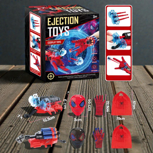 Kit Guante, Mascara, Capa, y lanzadardos Spider HERO